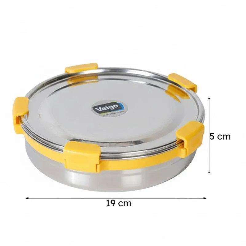 Clip Lock Lunch Box (875 mL) - Yellow & SIlver media 9
