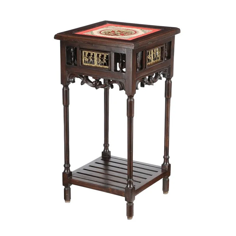 Onyx Teak Wood Side Table media 3