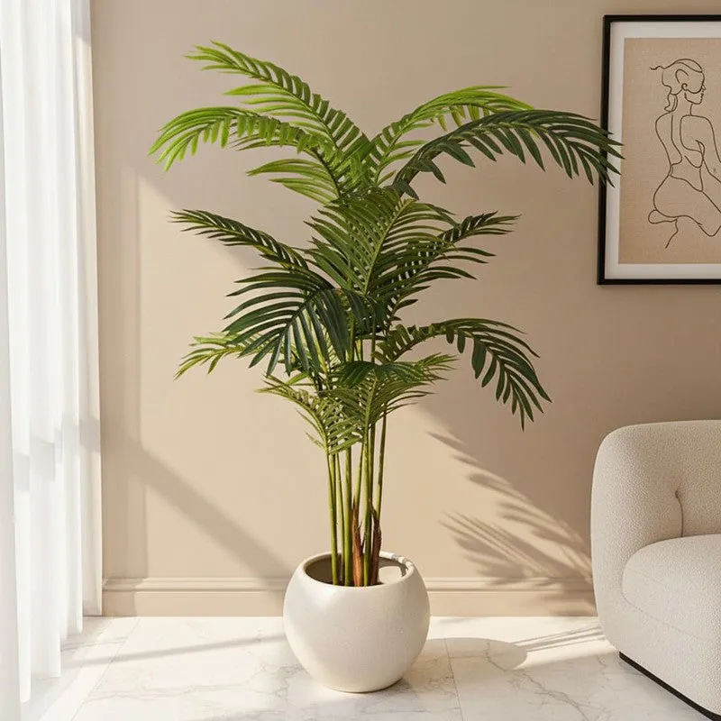 Verdiq Artificial Palm With Black Plastic Pot - 5 Feet media 1
