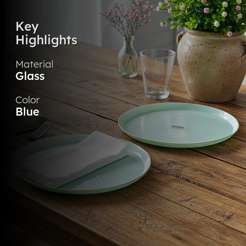 Arna Quarter Plate (Aqua) - Set Of Two media 2