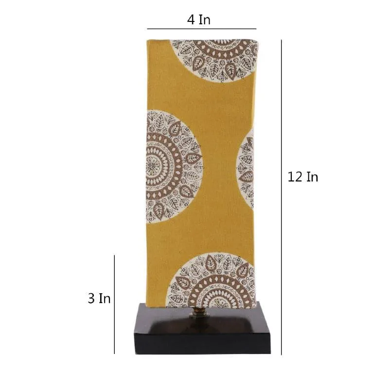 Mandala Merry Ingram Fabric Table Lamp - Yellow,White,Black media 5