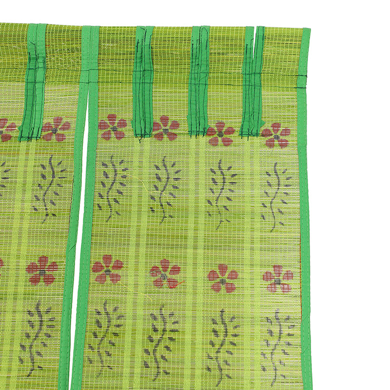 Forest Flow Three Panel Bamboo Curtain - Light Green media 5
