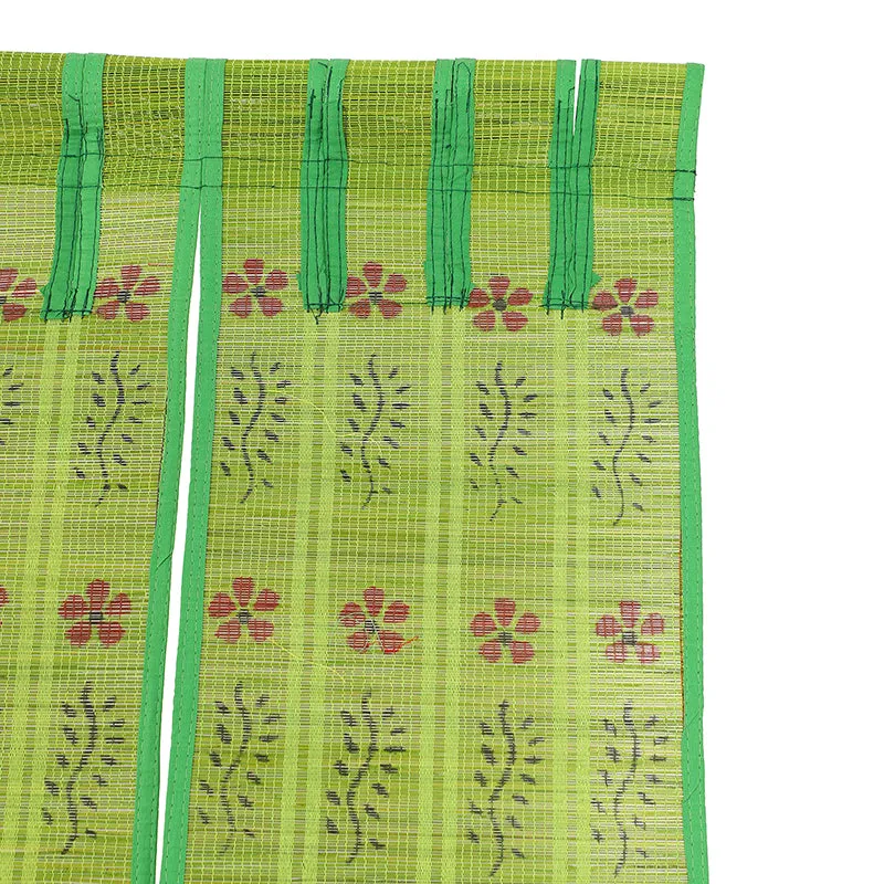 Forest Flow Three Panel Bamboo Curtain - Light Green media 5