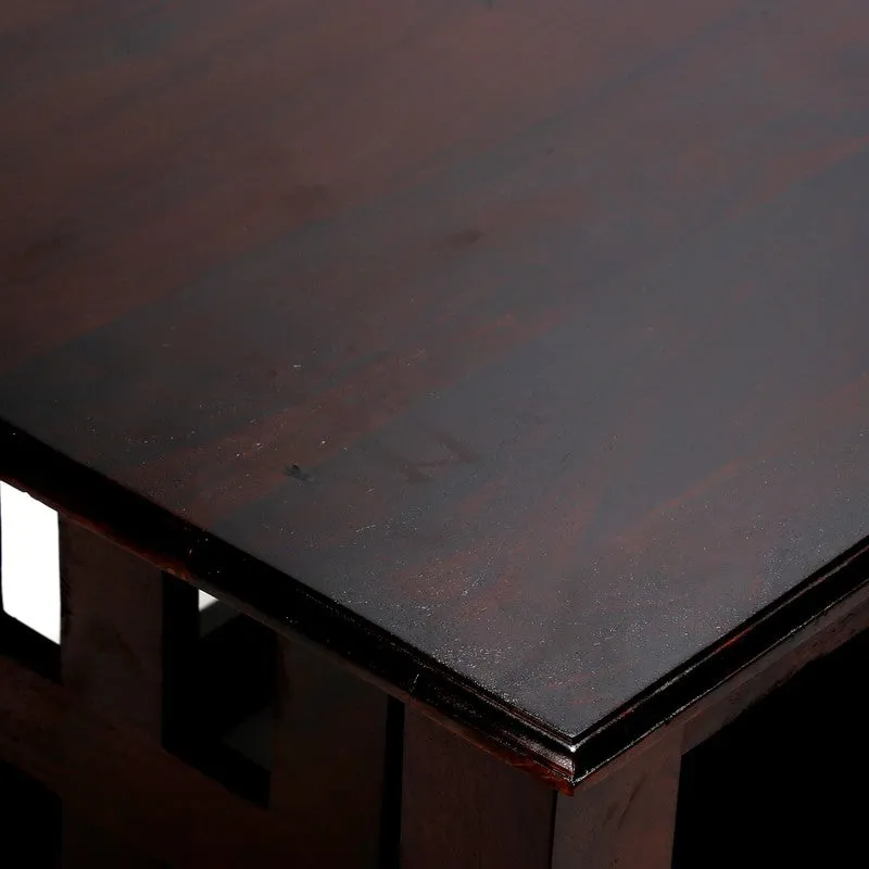 Brenox Sheesham Wooden Center Table - Taupe media 6