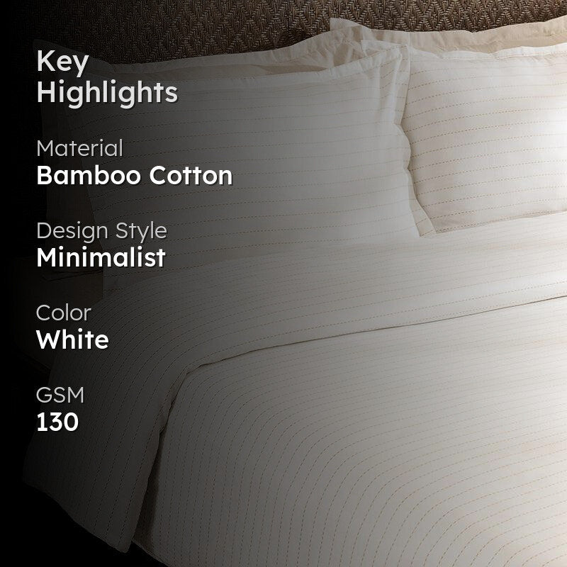 Almond Glow Dobby Comforter (Pale Beige) - 130 GSM media 2