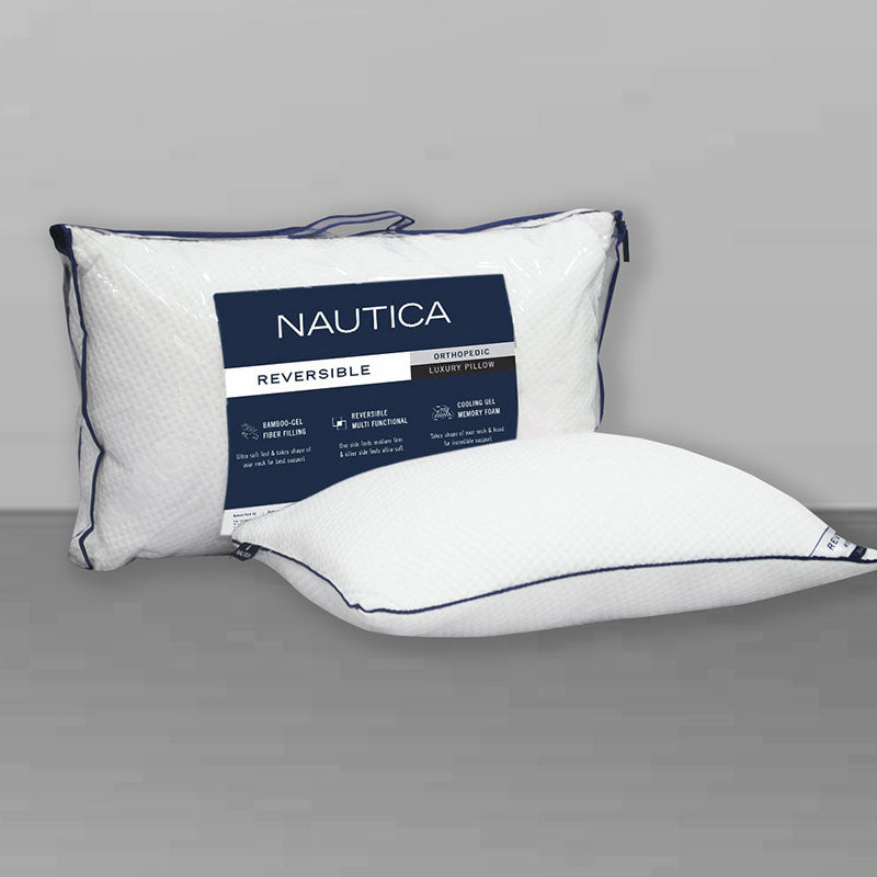 Nautica Plush Pulse Reversible Solid Pillow Filler media 4