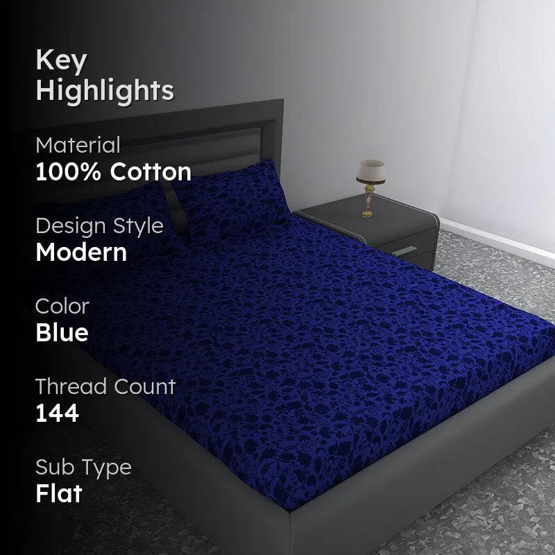 Fleur Fiesta Floral Cotton Bedsheet - 144 TC media 2