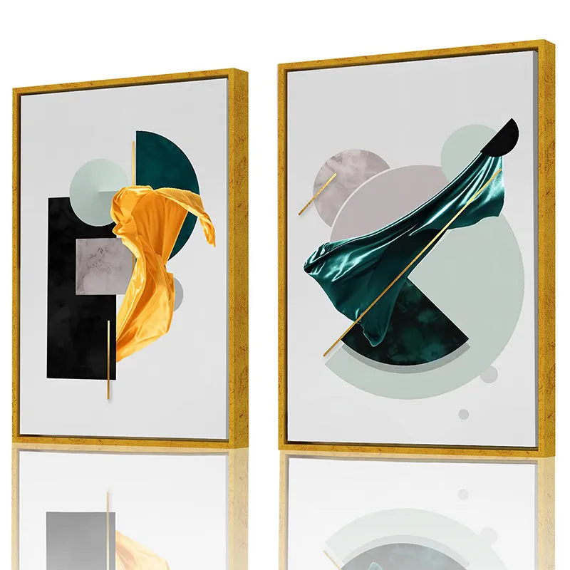 Whirls Of Abstraction Wall Art - Set Of Two media 3