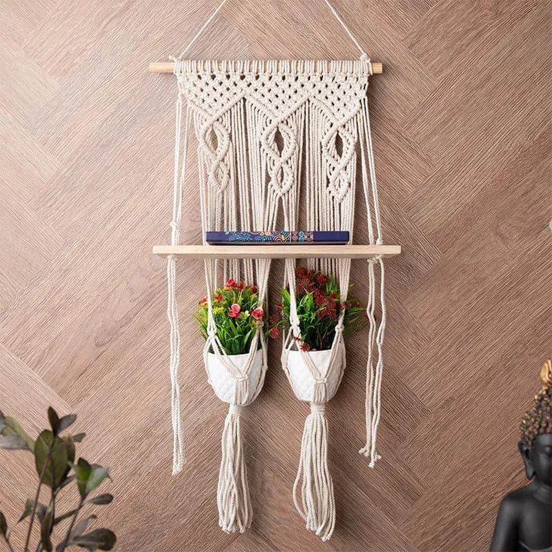 Darby Macrame Wall Shelf media 1