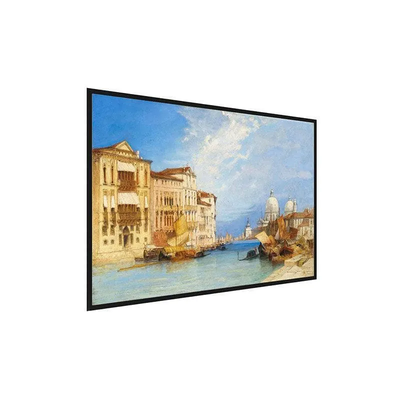 The Grand Canal, Venice Canvas Wall Painting - Black Frame media 3