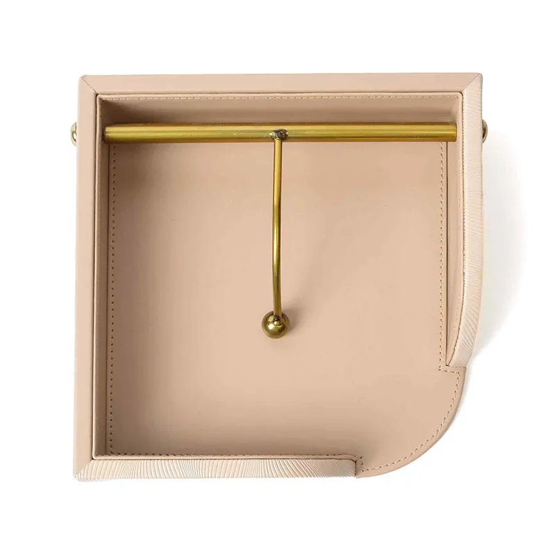 Veltrix Nuo Faux Leather Tissue Holder - Beige media 8