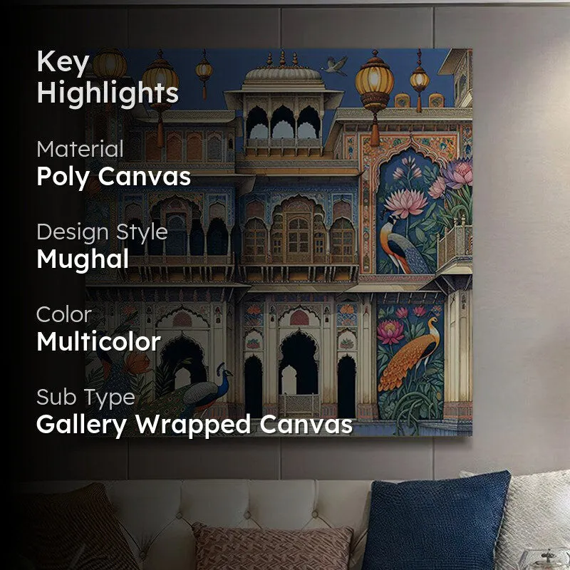 Ornate Indian Palace Poly Canvas Wall Painting media 2