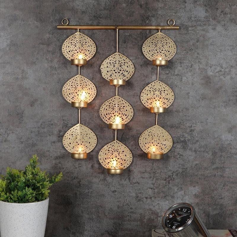 Ethnic Leaf Hanging Tealight Candle Holder image 3