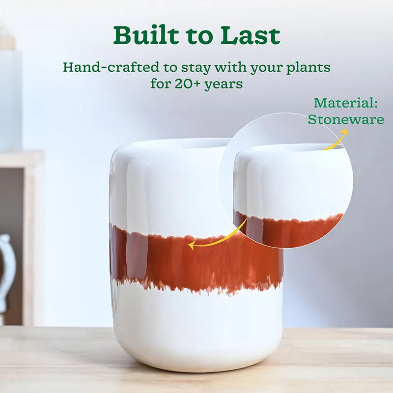 Ugaoo Meadow Mate Ceramic Planter - Terracotta media 3