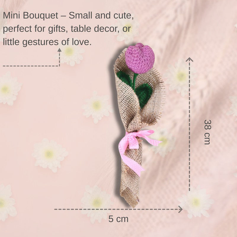 Crochet Handmade Tulip Bouquet - Purple media 9