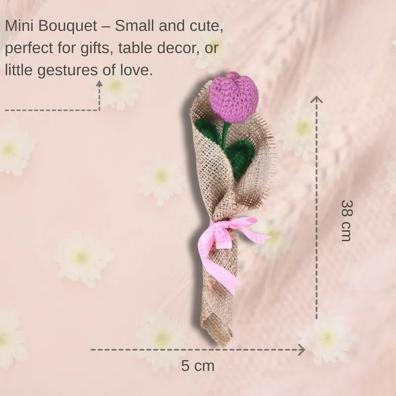 Crochet Handmade Tulip Bouquet - Purple media 9