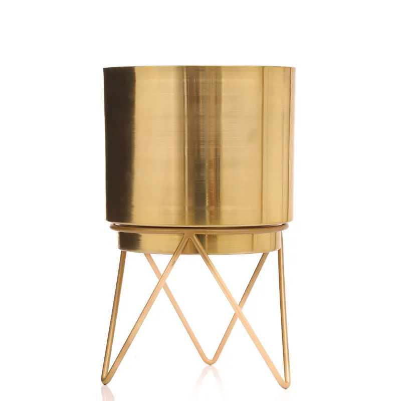 Root Rise Elle Gold Planter With Stand media 6
