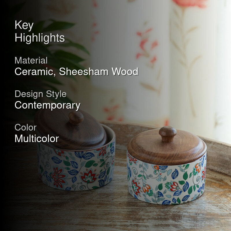 Floral Fusion Jars (250 mL Each) - Set Of Two media 2