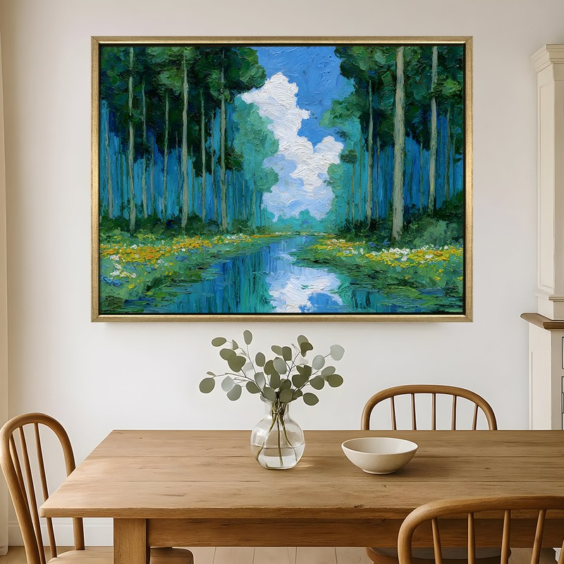 Enchanted Grove Canvas Wall Painting With Frame