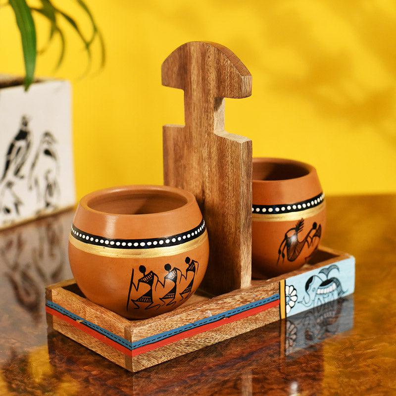 Varshini Khulhad With Holder (150 ML) - Three Piece Set