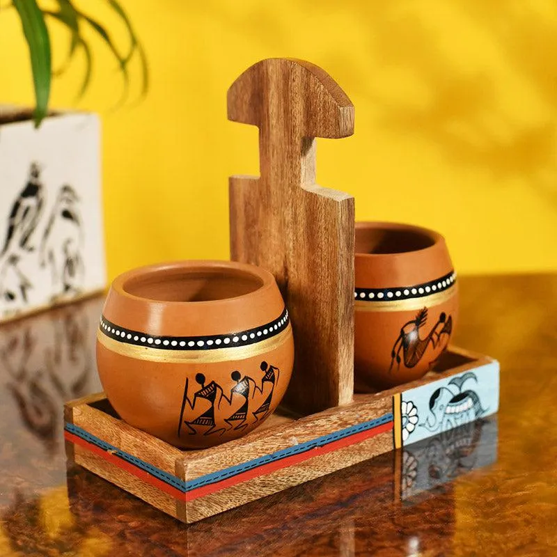 Varshini Khulhad With Holder (150 ML) - Three Piece Set media 1