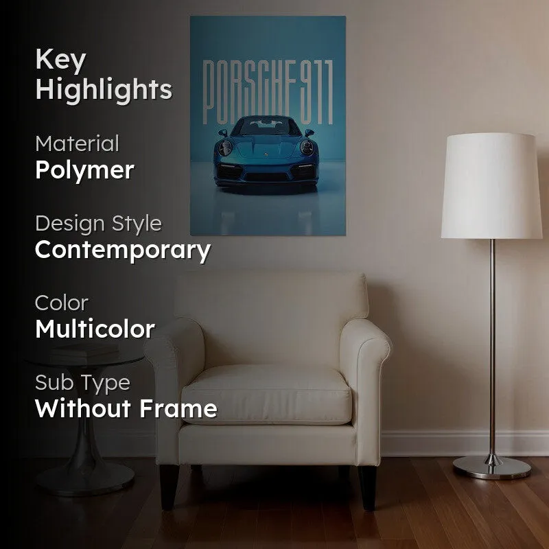 Porsche Passion Wall Poster - Blue media 2