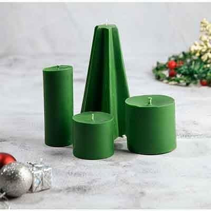 Christmas Corner - Set of 4 Pillar Candles - Mahogany Shea Scented media 4