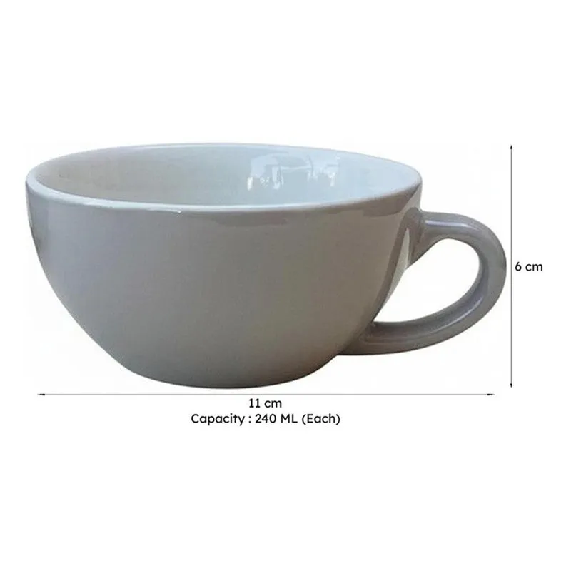 Urban Ceramic Tea Cup (240 mL Each) - Set Of Two media 8