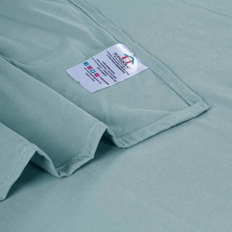 Cloud Drift Microfiber Bedsheet (Blue) - 140 GSM media 5