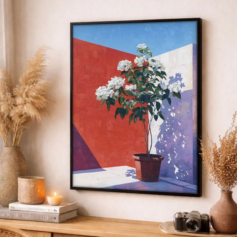 Sunlit Foliage Canvas Wall Painting - Black Frame media 3