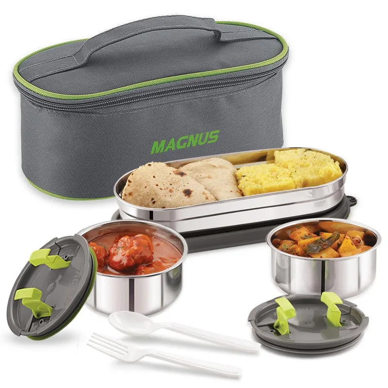 Lunavo Flex Lunch Box with Lunch Bag - Four Piece Set media 3