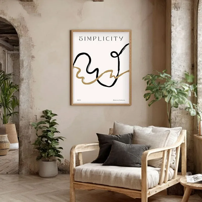 Harmonized Canvas Wall Painting With Brown Frame media 5