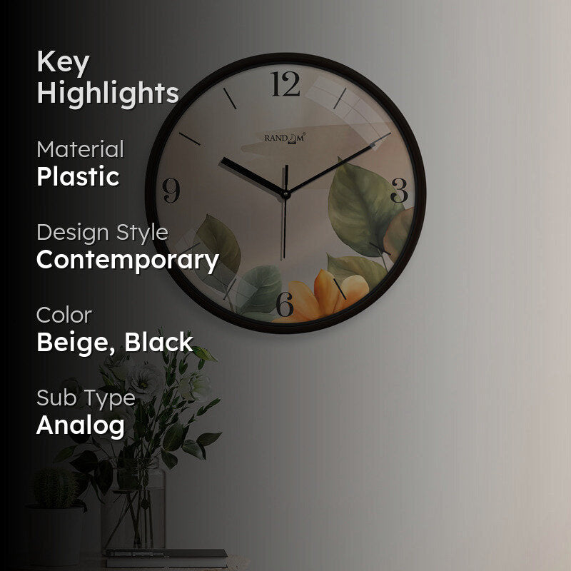 Kenn Floral Wall Clock media 2