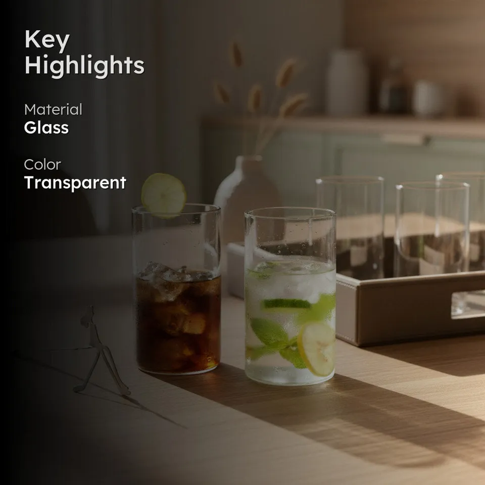 Conglo Glass Tumbler - 340 ML media 2