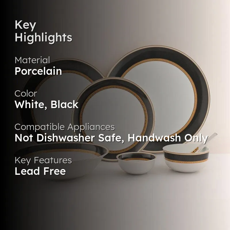 Black Velvet Dinner Set - 33 Piece Set media 2