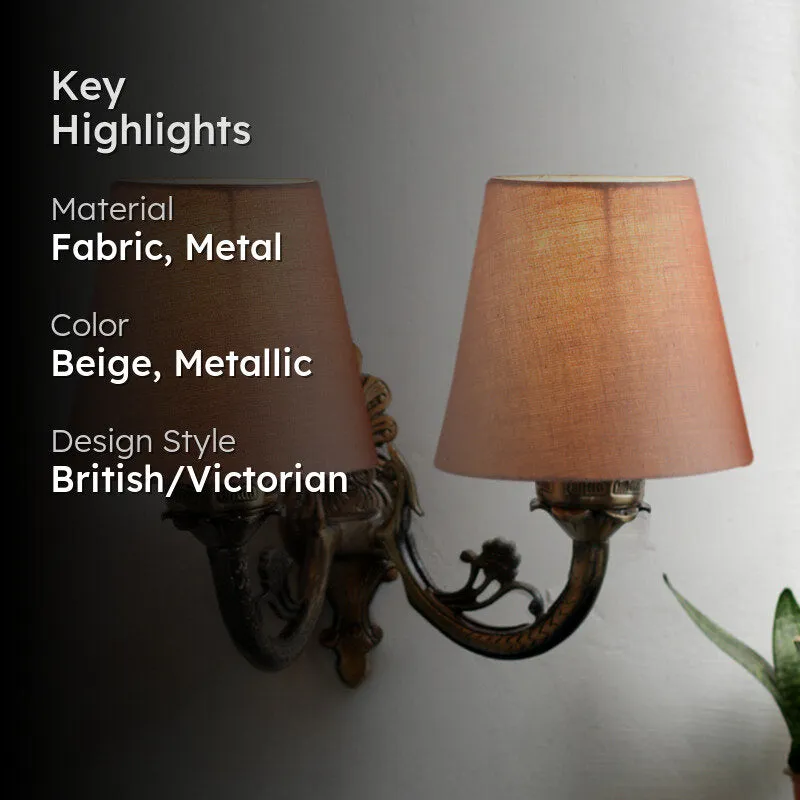 Vintage Glora Metal Wall Lamp - Beige media 2