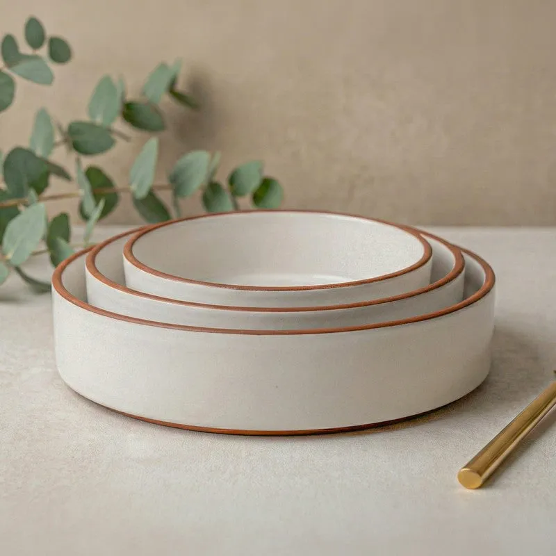 Salizo Ceramic Salad Bowl (700 mL,500 mL,350 mL) - Set Of Three media 3