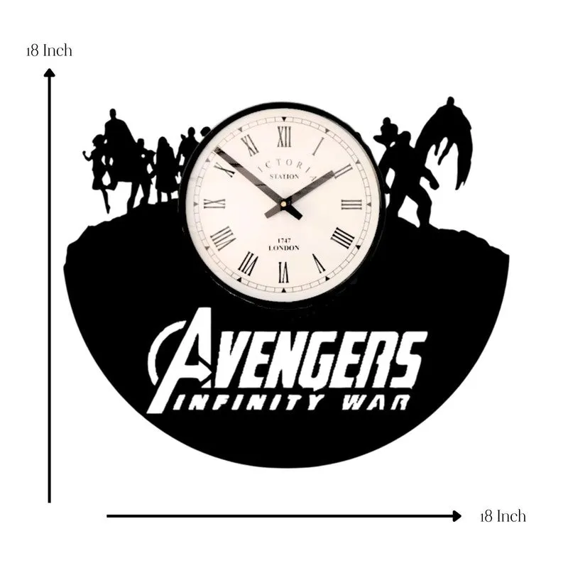 Avengers Steel Analog Wall Clock - Black media 7