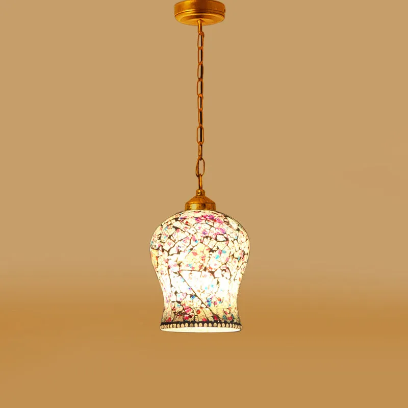 Mosaic Night Metal & Glass Ceiling Lamp media 6