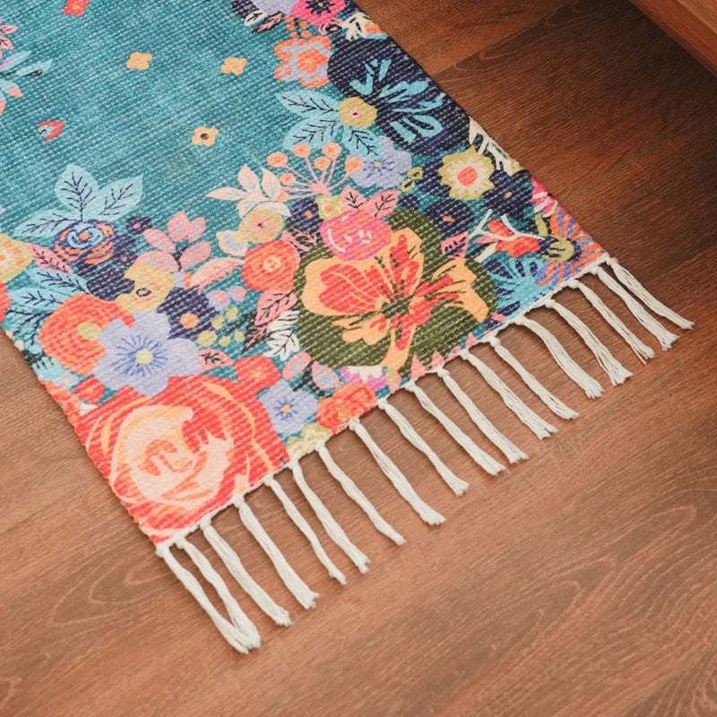 Heritage Floral Cotton Runner Rug media 5