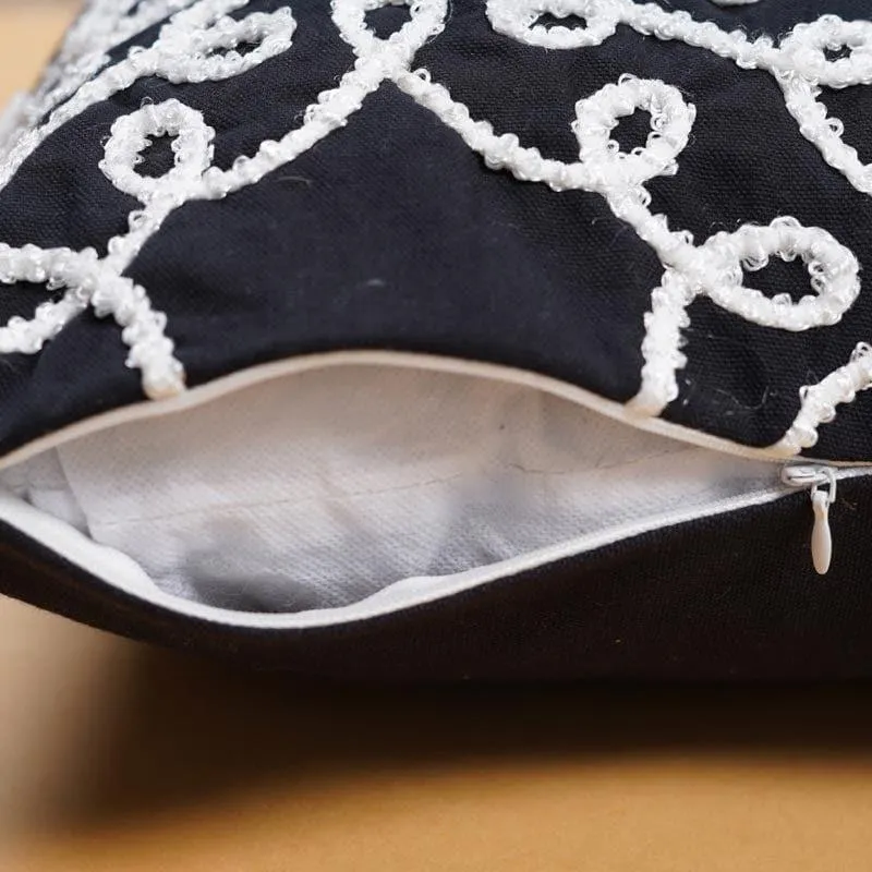 Black Moroccan Cushion Cover media 4