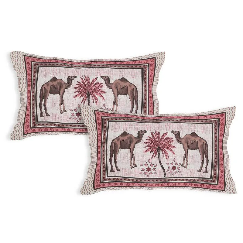 Anika Cotton Bedsheet (Pink,White) - 180 TC media 4