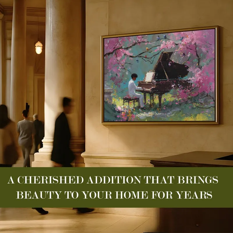 Pink Sonata Canvas Wall Painting With Frame media 7