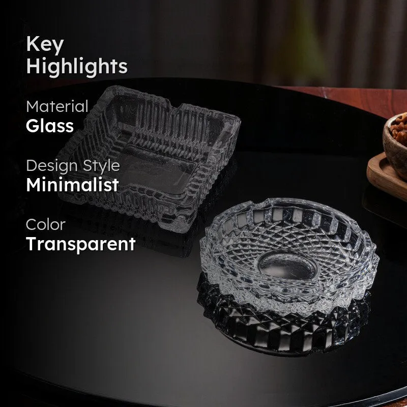 Crystal Flare Ash Tray - Set Of Two media 2
