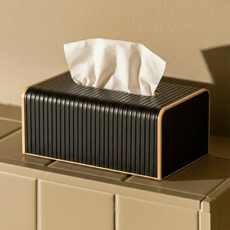 AarviDecor LineaLuxe Faux Leather Tissue Holder media 4