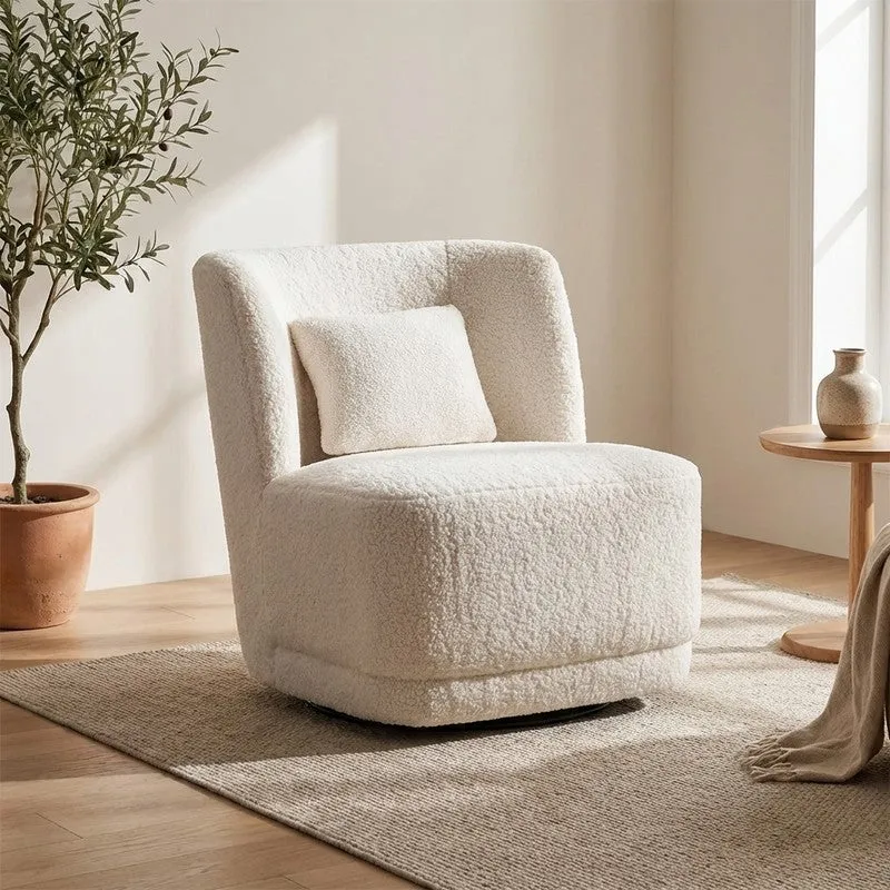 Urbano Neem Wood Accent Chair - Beige media 1