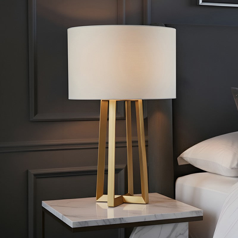 AarviDecor Ellington Classic Metal Table Lamp - White media 3