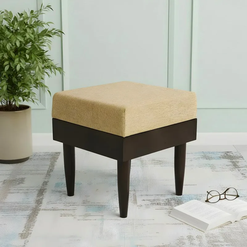 Kavro Sheesham Wooden Stools (Beige) - Set Of Two media 5