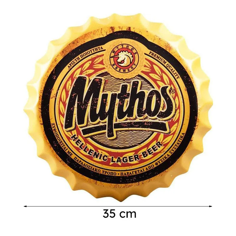 Mythos Bottle Cap Metal Wall Accent media 8