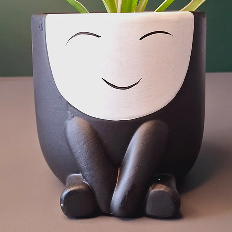 Visage Ceramic Planter - Black media 3